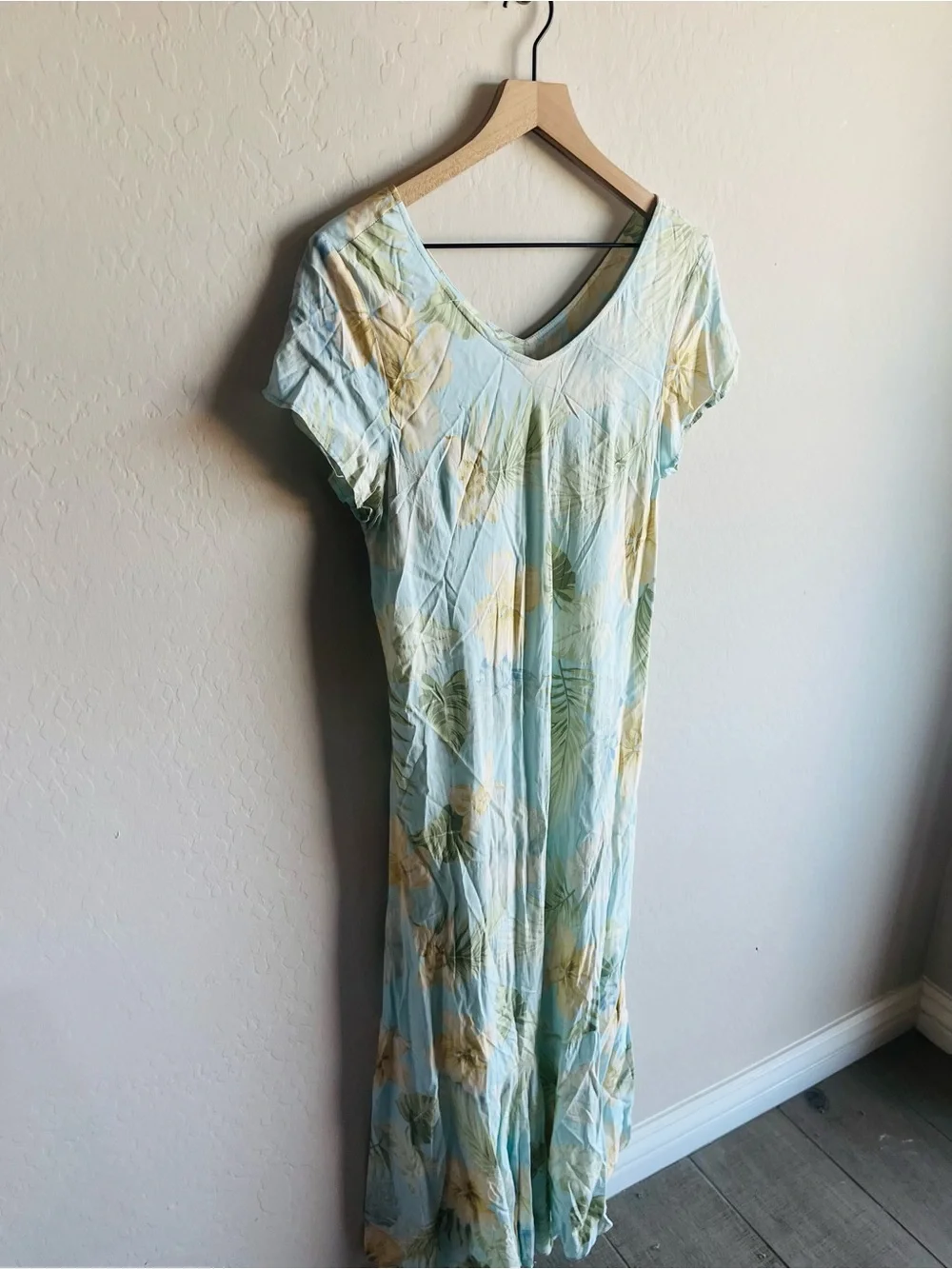 Vintage Nani Of Hawaii Floral Womens Maxi Dress Size XL Vacation Resort Cruise